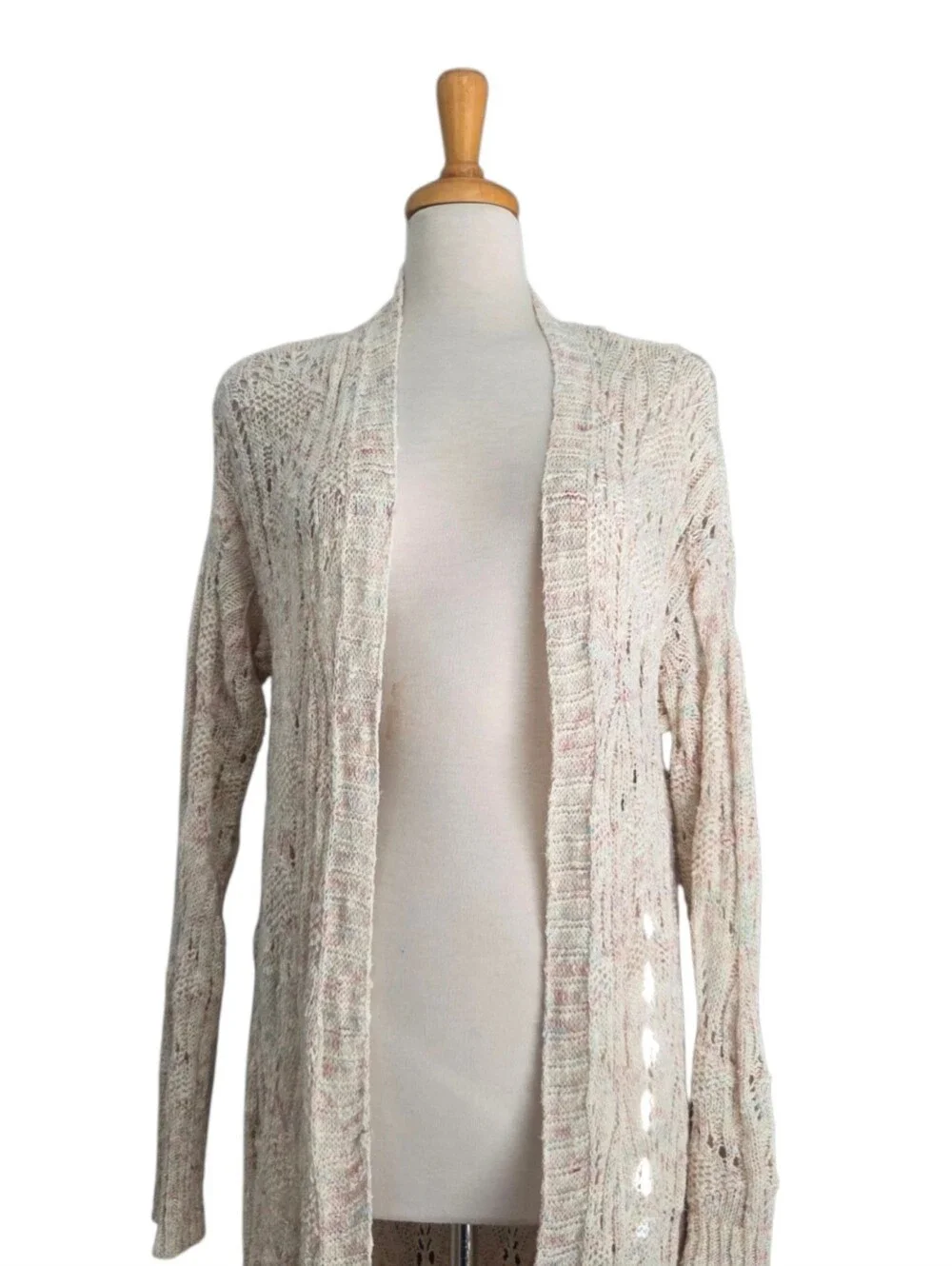 Anthropologie Pilcro Pointelle Duster Cardigan Women's Small S Boho Cottagecore